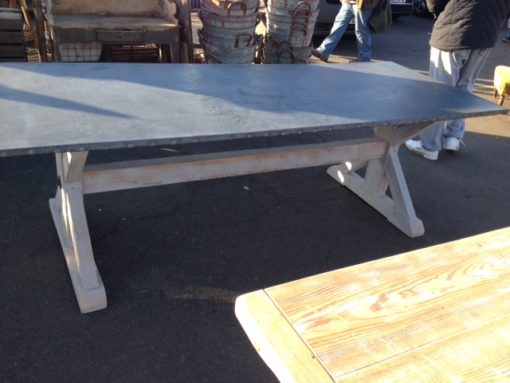 Zinc Top Trestle Table LMT10