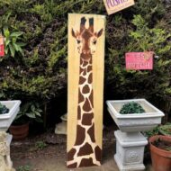 Giraffe wooden Sign