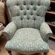 Olive Print Upholstered Chair (Medium)